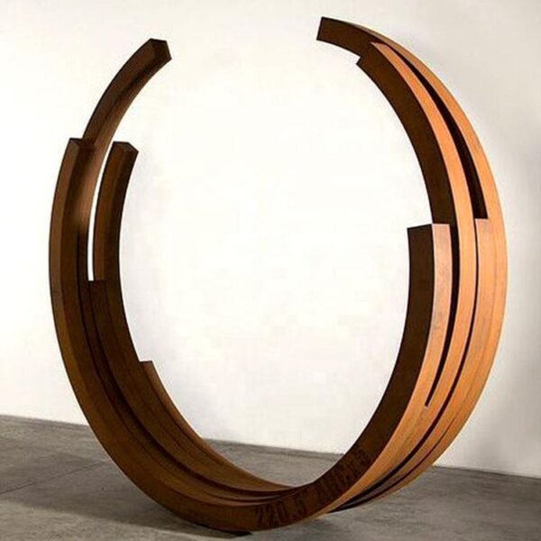 Boho Chakra Weathering Corten Steel Sculpture - Image 3
