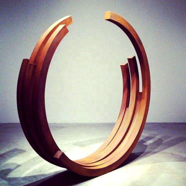 Boho Chakra Weathering Corten Steel Sculpture - Image 4