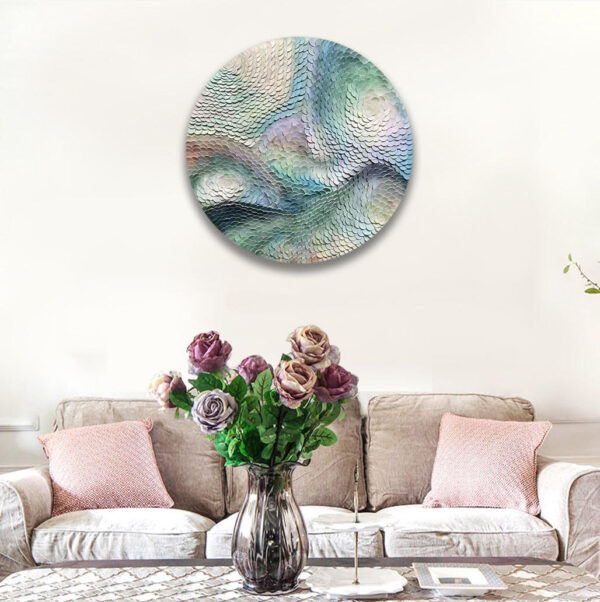 Colored Circles Decorate Wall Sculpture - Image 3