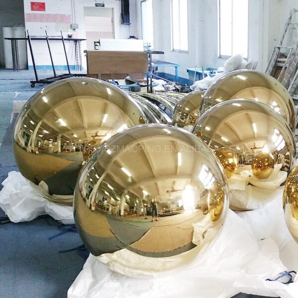 Electroplated Hollow Gold Stainless Steel Ball - Image 3