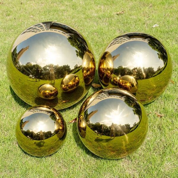 Electroplated Hollow Gold Stainless Steel Ball - Image 4