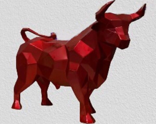 Geometric Animal Stainless Steel Sculpture - Image 3