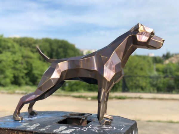 Geometric Animal Stainless Steel Sculpture - Image 2
