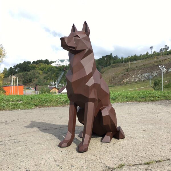 Geometric Animal Stainless Steel Sculpture - Image 5