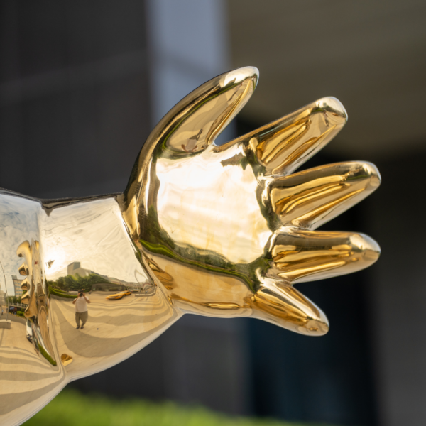 Golden Person People Stainless Steel Sculpture - Image 5