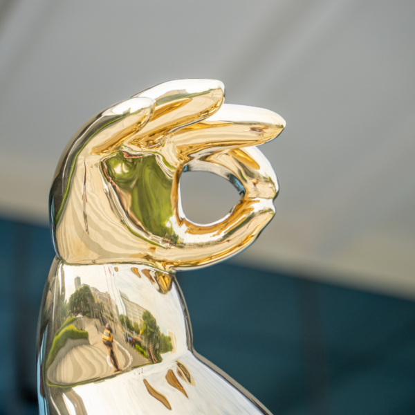 Golden Person People Stainless Steel Sculpture - Image 6