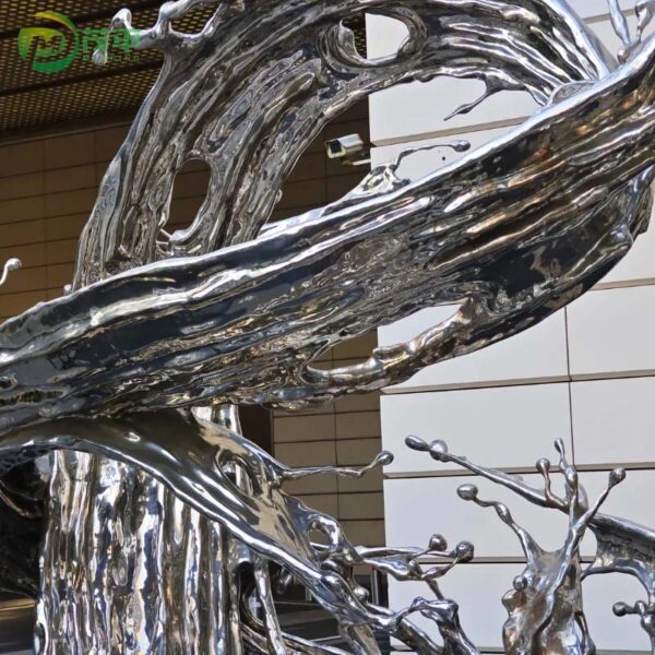 Large Metal Spray Stainless Steel Sculpture - Image 3