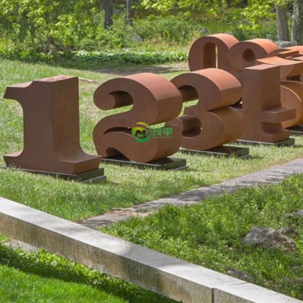 Metal Figure Weathering Corten Steel Sculpture - Image 2