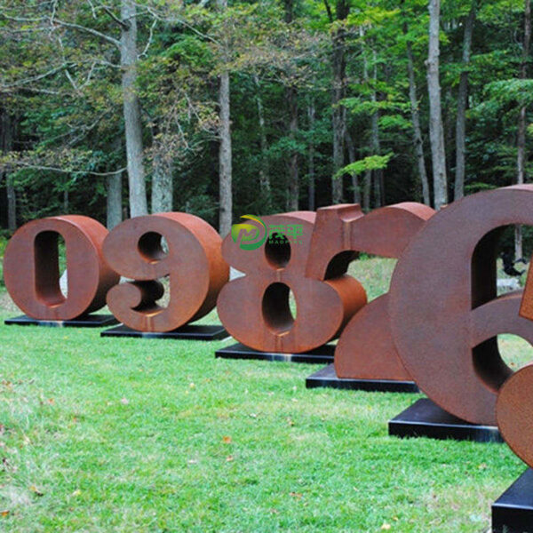 Metal Figure Weathering Corten Steel Sculpture - Image 3