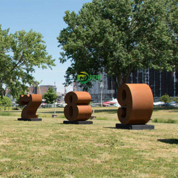 Metal Figure Weathering Corten Steel Sculpture - Image 6