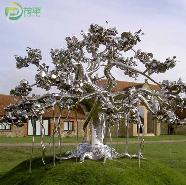 Metal Outdoor Tree Stainless Steel Sculpture - Image 6