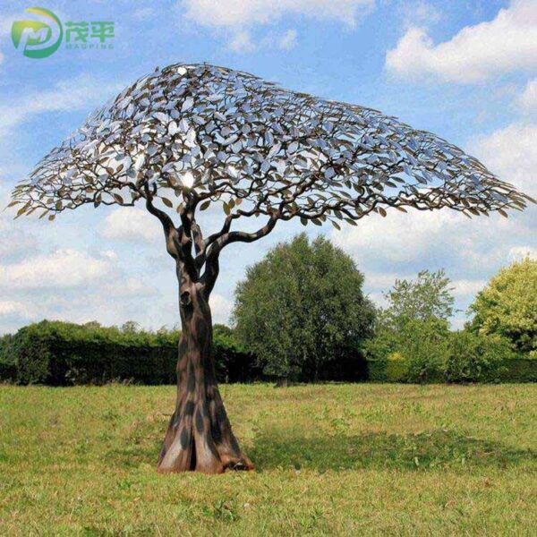 Metal Outdoor Tree Stainless Steel Sculpture - Image 5