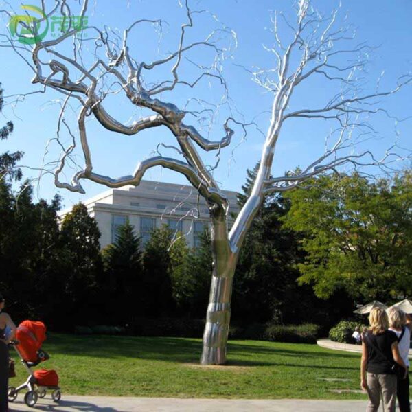 Metal Outdoor Tree Stainless Steel Sculpture - Image 2