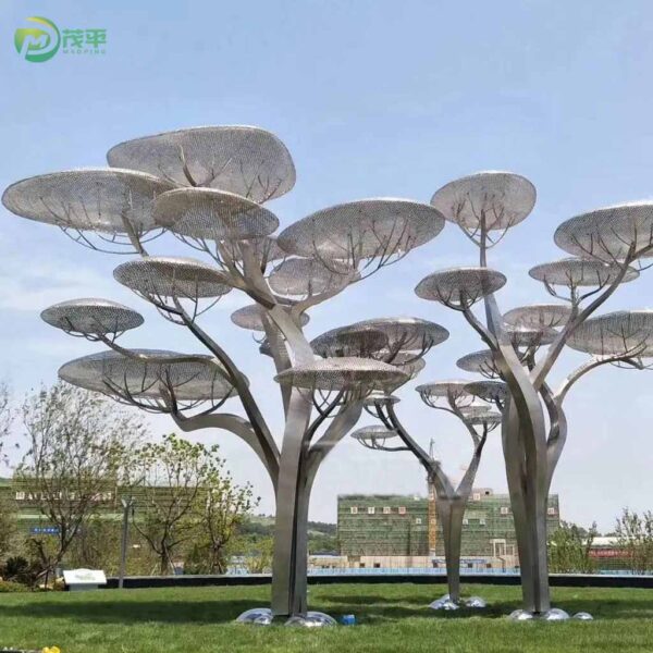 Metal Outdoor Tree Stainless Steel Sculpture - Image 4