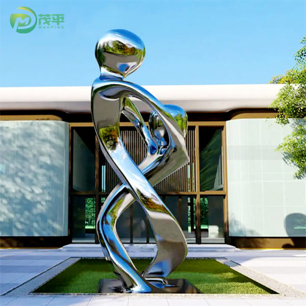 Mirror Abstract Figure Stainless Steel Sculpture