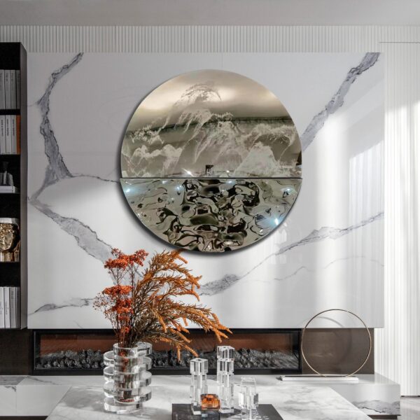 Polished Mirror Patterned Wall Sculptures - Image 4