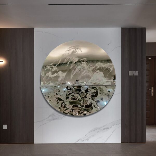Polished Mirror Patterned Wall Sculptures - Image 2