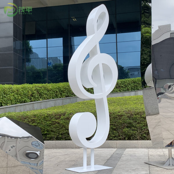 Music Note Metal Sculpture - Image 2