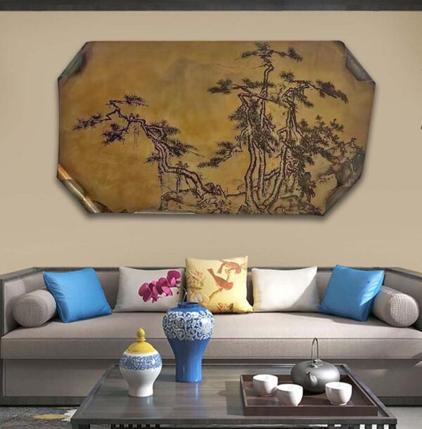 Retro Landscape Painting Wall Sculpture