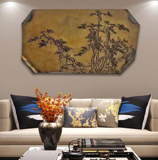 Retro Landscape Painting Wall Sculpture - Image 4