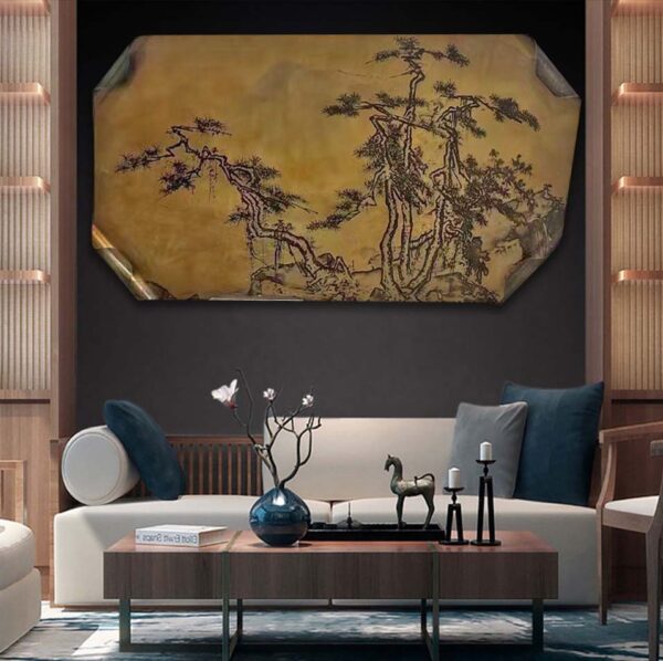 Retro Landscape Painting Wall Sculpture - Image 5