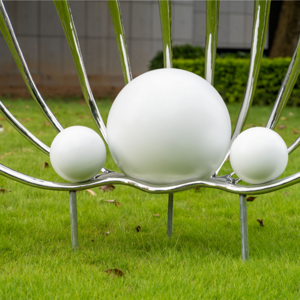 Sea Beach Shell Pearls Stainless Steel Sculpture - Image 3