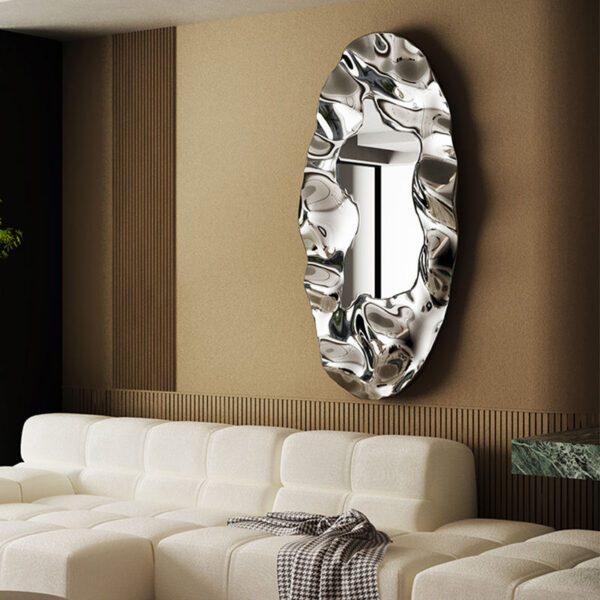 Modern Mirror Wall Sculpture - Image 6