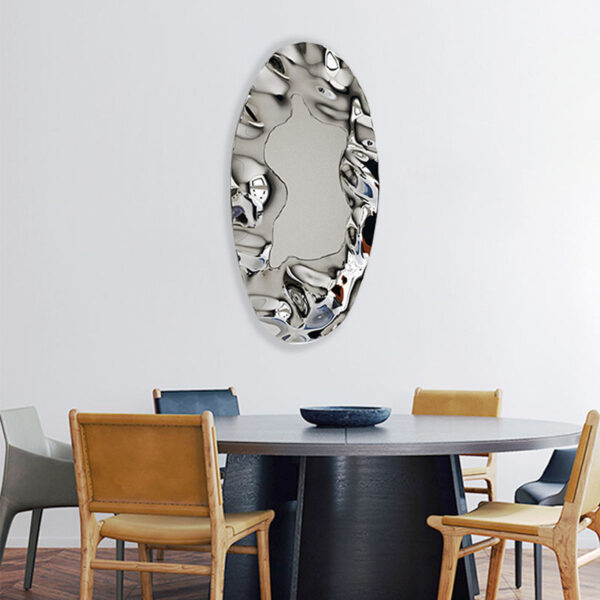 Modern Mirror Wall Sculpture - Image 5