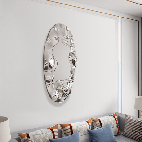 Modern Mirror Wall Sculpture - Image 4