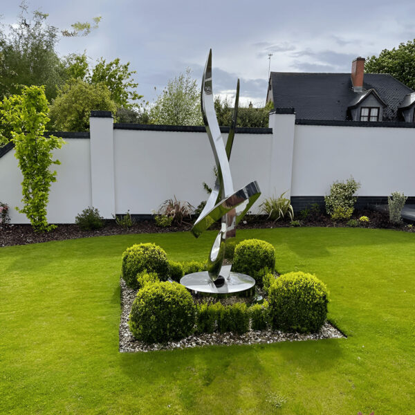 Abstract Ribbon Stainless Steel Sculpture - Image 5