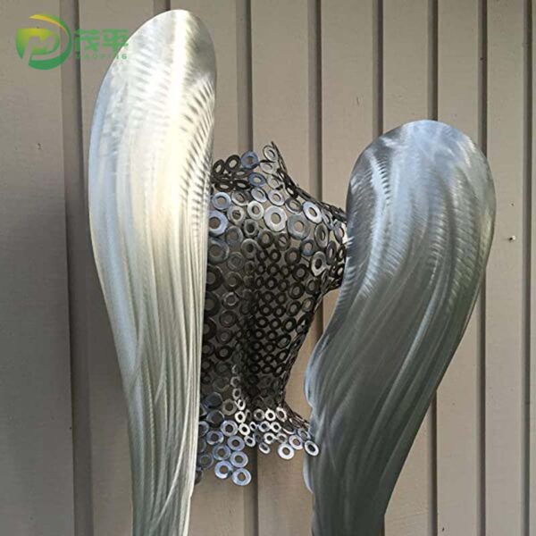 Metal Angel Stainless Steel Sculpture - Image 3