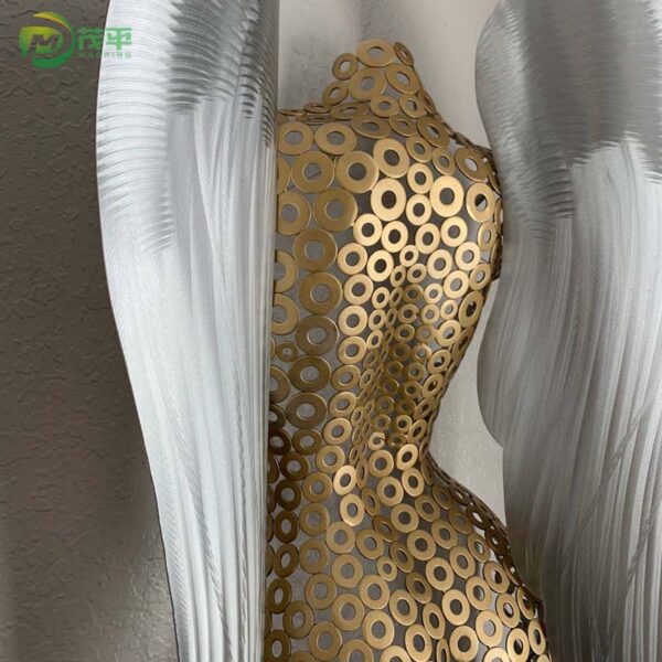 Metal Angel Stainless Steel Sculpture - Image 4