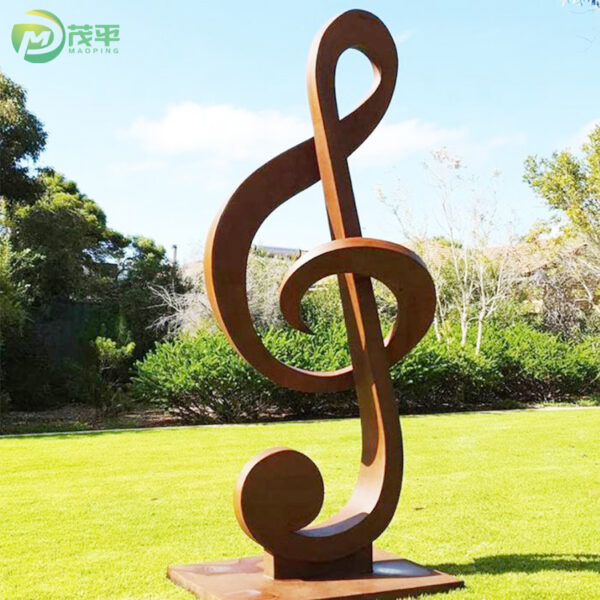 Music Note Metal Sculpture - Image 6