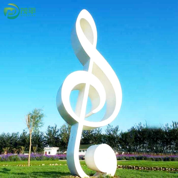 Music Note Metal Sculpture