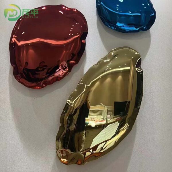Colored Wall Stone Decoration Stainless Steel Sculpture - Image 2