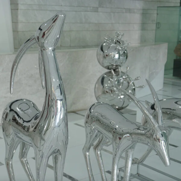 Abstract Antelope Animal Stainless Steel Sculpture - Image 5