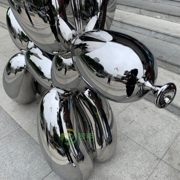 Balloon Dog Polished Stainless Steel Sculpture - Image 4