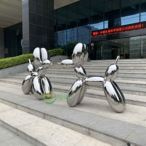 Balloon Dog Polished Stainless Steel Sculpture - Image 6