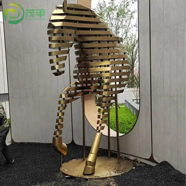 Colorful Horse Animal Stainless Steel Sculpture