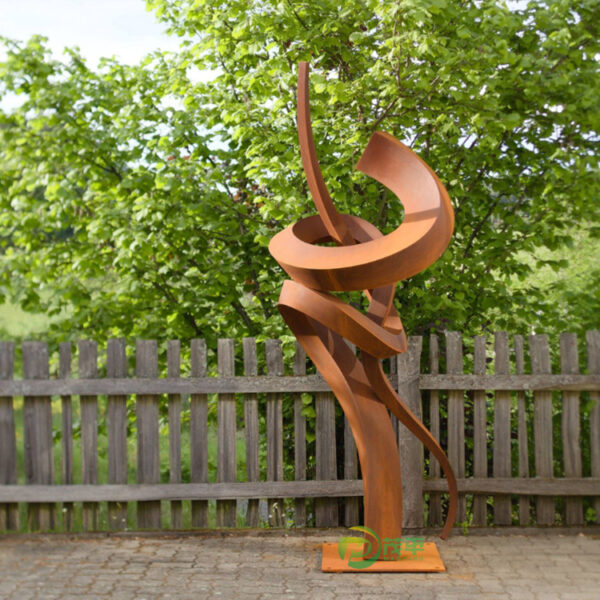 Custom Abstract Corten Steel Sculpture