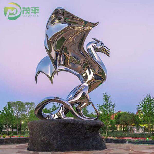 Large Metal Dragon Stainless Steel Sculpture - Image 4