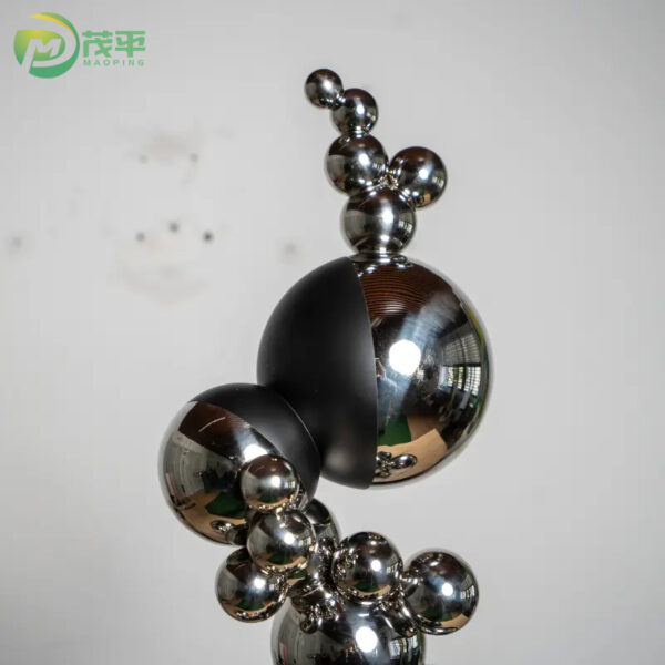 Modern Interior Spherical Decorative Stainless Steel Sculpture - Image 6