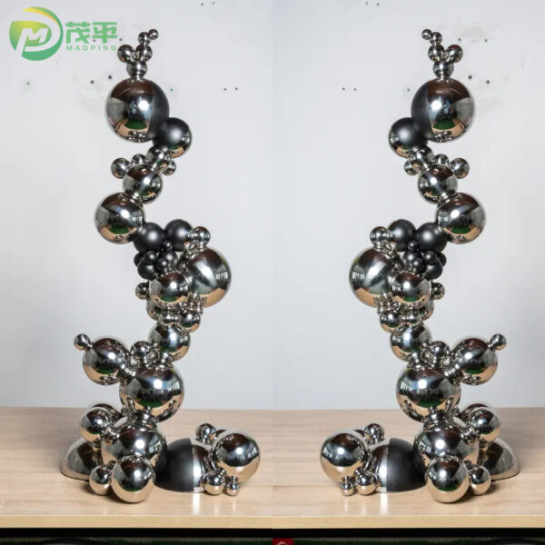 Modern Interior Spherical Decorative Stainless Steel Sculpture