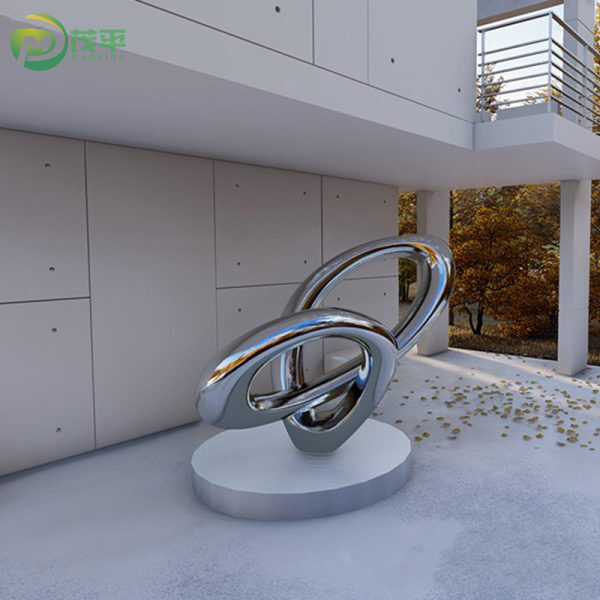 Outdoor Abstract Modern Stainless Steel Sculpture - Image 2