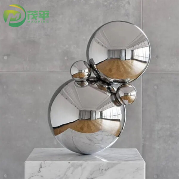 Sphere Snow Ball Stainless Steel Sculpture