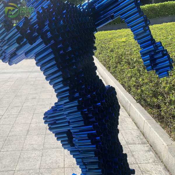 Tubular Running Man Stainless Steel Sculpture - Image 4