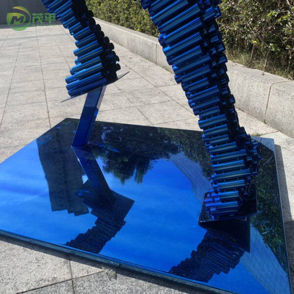 Tubular Running Man Stainless Steel Sculpture - Image 6