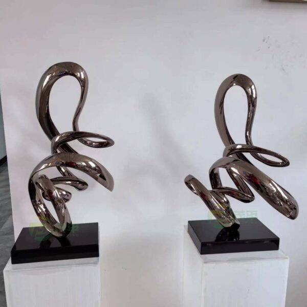 Abstract stainless steel decoration