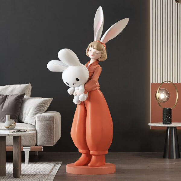 Bunny Girl Fiberglass Sculpture