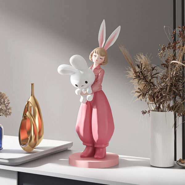 Bunny Girl Fiberglass Sculpture - Image 3